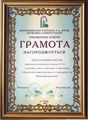 грамота за активну участь у фестивалі рухливих та спортивних ігор "Київський каштанчик"